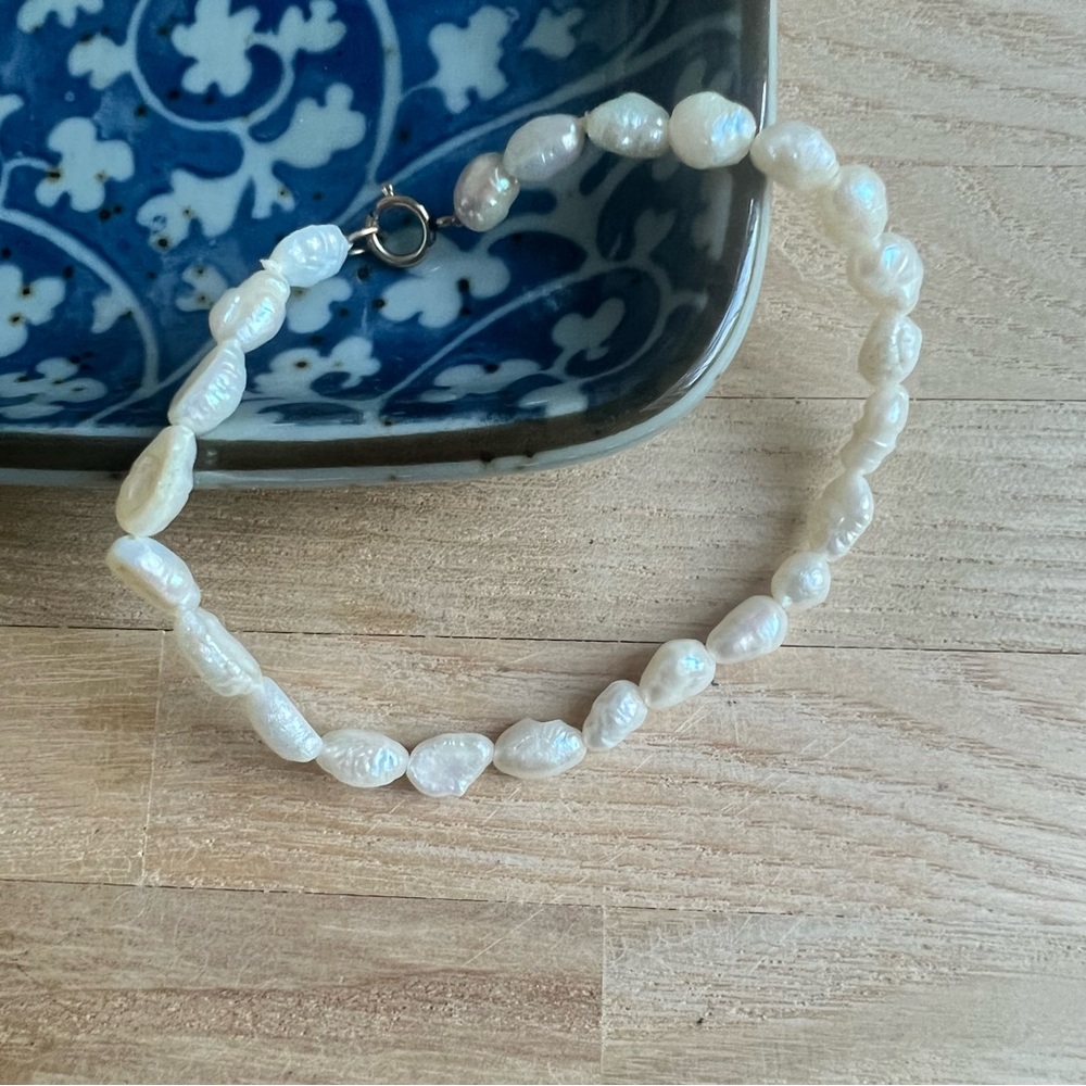 Estate Vintage petite pearl bracelet with 14K gold filled clasp
